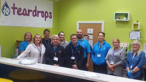Staff and volunteers at Teardrops in St Helens