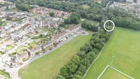 South Wales Police Aerial shot of the scene