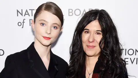 Getty Images Thomasin McKenzie and Debra Granik