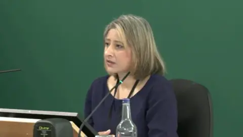 The Nottingham Inquiry Nottingham University Hospitals (NUH) NHS trust medical director, Manjeet Shehmar giving evidence at the Nottingham Inquiry