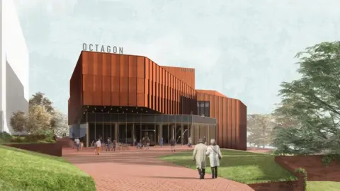Somerset Council Artist impression of the redeveloped Octagon Theatre
