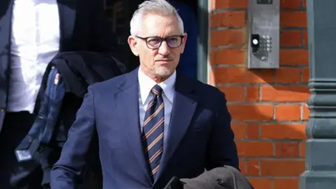 Getty Images Gary Lineker in a blue suit