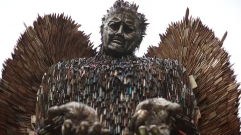 Reuters Knife Angel sculpture