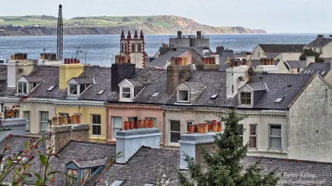Manx Scenes Rooftops in Ramsey