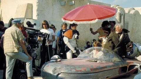 Alamy Alec Guinness on the Star Wars shoot