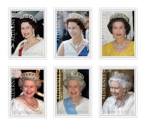Guernsey Post Guernsey stamps commemorating the Queen's platinum jubilee