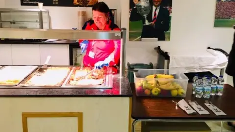 Crystal Palace FC Hot food being served at Crystal Palace's ground