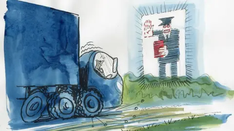 Ian Knox Ian Knox Brexit cartoon - lorry