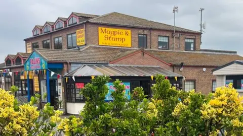 Holiday park entrance from Morfa Avenue, Kinmel Bay, Rhyl