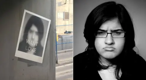 Bisha K. Ali/Jayde Adams A picture of the underpass installation next to a picture Bisha K. Ali says was used