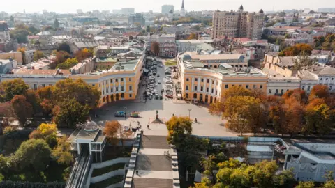 Getty Images Aerial view of the southern Ukrainian city of Odessa