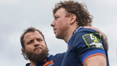 Edinburgh players Pierre Schoeman and Hamish Watson