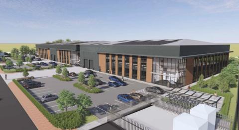 A CGI image of the proposed new buildings