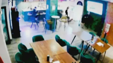 CCTV of the interior of the Monaghans pub