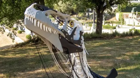 Dinosaur sculpture