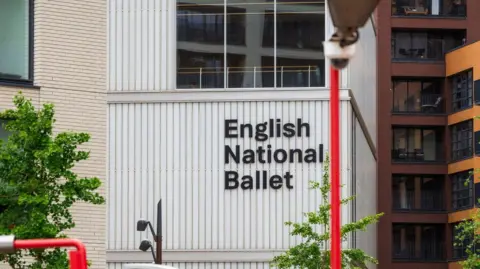 The exterior of the English National Ballet at the Mulryan Centre for Dance on London City Island

