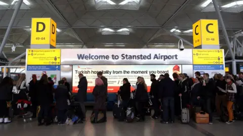 PA Media Image of the departure lounge inside Stansted Airport