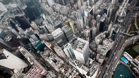 Getty Images An aerial view of Causeway Bay in Hong Kong, China, on 10 April 2010