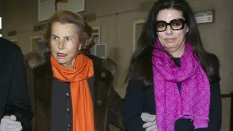 Reuters Liliane Bettencourt and her daughter Francoise Bettencourt Meyers pictured in 2011