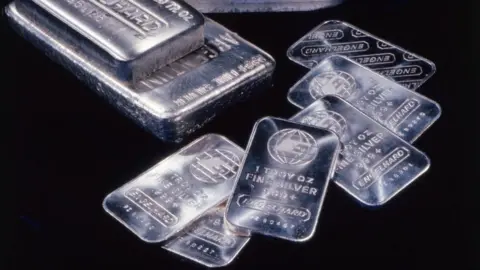 Getty Images Silver bullion