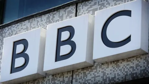 Getty Images BBC logo on building