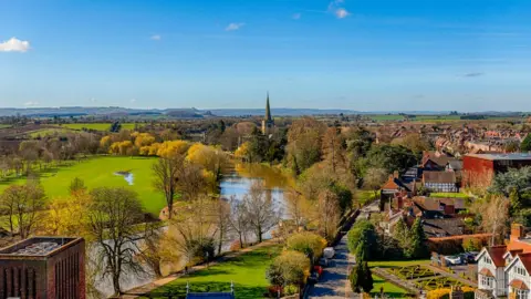 Getty Images Aerial view of Stratford-upon-Avon