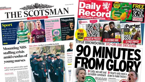 Scotsman and Daily Record front pages