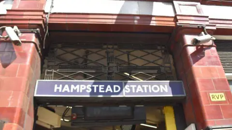 Exterior of Hampstead London Underground station