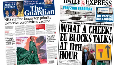 Guardian and Daily Express