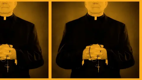 Getty Images/BBC Graphic with priests