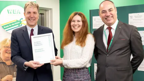 Mayor's Office Khyrystyna Demchenko winning a prize