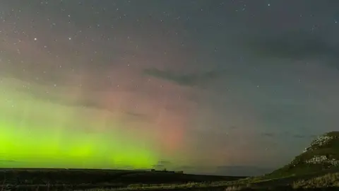 Paul Appleby Aurora borealis at Holy Island, Northumberland