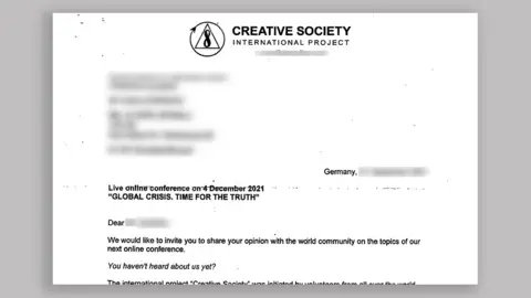 One of the invitation letters sent out by Creative Society volunteers