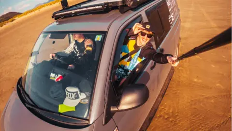 Luke Dokic Luke Dokic and Sam Rook driving