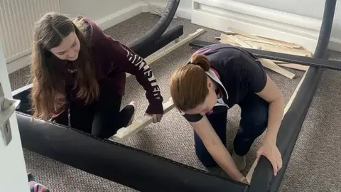 Rossall School Girls do some DIY