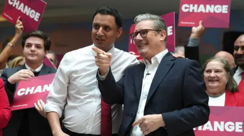 PA Media Anas Sarwar and Keir Starmer