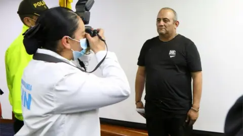 Colombian Police/Handout via REUTERS Colombian drug lord Otoniel pictured after his arrest