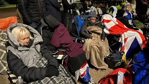 Leicestershire women sleeping on The Mall