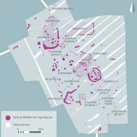 Cotswold Archaeology Excavation site map