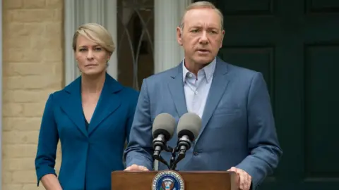 MRC II Distribution Company L.P/Netflix Robin Wright and Kevin Spacey in Netflix drama House of Cards