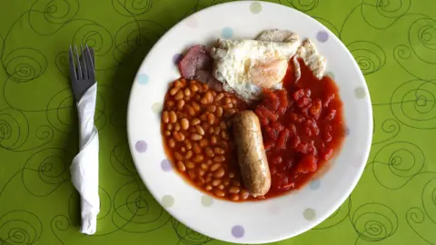 Oli Constable/BBC A cooked breakfast