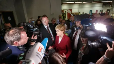 EPA SNP leader Nicola Sturgeon in Glasgow