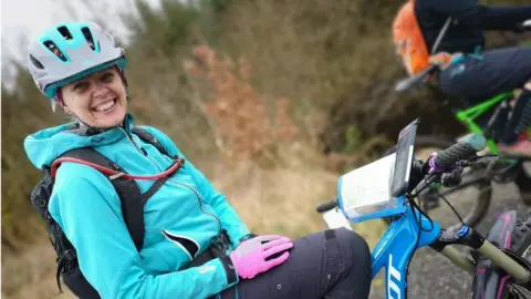 Family photo Sarah Wakefield on her bike