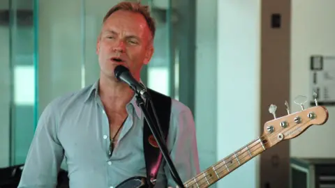 Dave Dunn Sting performing at the Baltic Arts Centre in Newcastle in May 2006