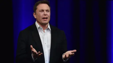 Getty Images Billionaire entrepreneur and founder of SpaceX Elon Musk speaks at the 68th International Astronautical Congress 2017 in Adelaide on September 29, 2017