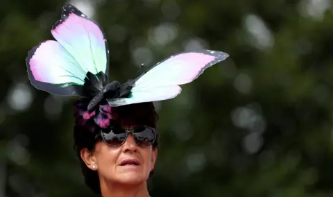 Reuters Hats on display at Epsom Ladies Day