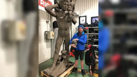 Darren Neave Dale Wells, one of the Turntable Gallery artists looking to restore the Grim statue