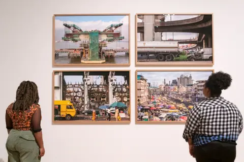 Tate/Lucy Green Installation view of Nigerian photographer Andrew Esiebo's Mutations (2015-2022) at the Tate Modern