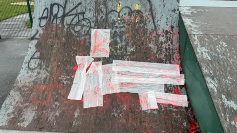 Antisemitic graffiti at Inham Nook in Chilwell