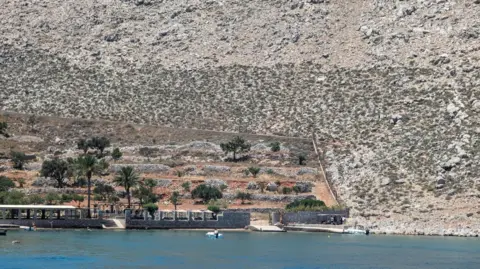 Image of Agia Marina beach near where the body was found